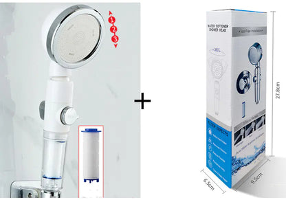 High-Pressure Shower Head with Water Filter and Spray