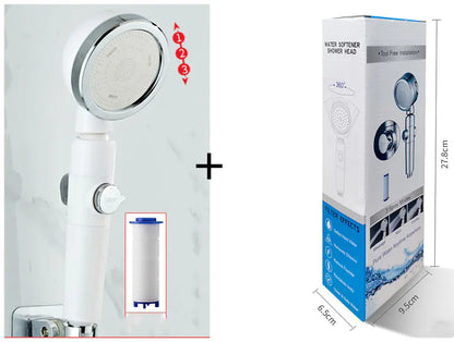 High-Pressure Shower Head with Water Filter and Spray