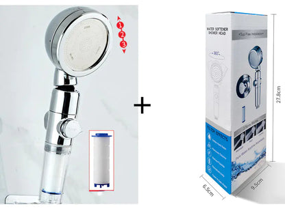 High-Pressure Shower Head with Water Filter and Spray